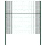 Panel Valla con Postes Hierro 6,8×1,6 m Verde
