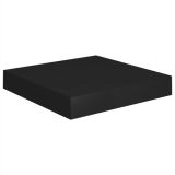 Estante Flotante De Pared Negro 23×23,5×3,8 cm MDF