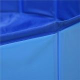 Piscina para perros plegable Azul 160×30 cm PVC