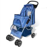 Carrito de viaje plegable para perros / gatos Azul