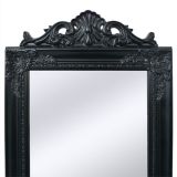 Espejo de pie estilo barroco 160×40 cm Negro