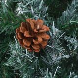 Árbol de Navidad helado con piñas 150 cm