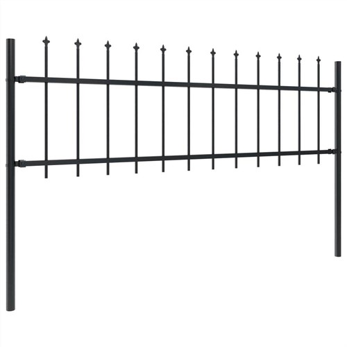 Garden-Fence-with-Spear-Top-Steel-13-6x0-6-m-Black-453523-1._w500_