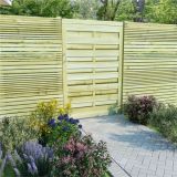 Puerta de jardín madera de pino impregnada 100×150 cm verde