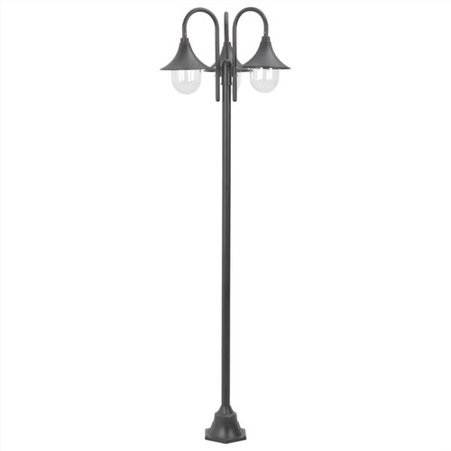Garden-Post-Light-E27-220-cm-Aluminium-3-Lantern-Bronze-458266-1._w500_