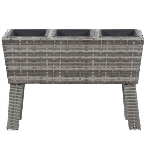 Garden-Raised-Bed-with-Legs-and-3-Pots-72x25x50-cm-Poly-Rattan-Grey-445888-1._w500_