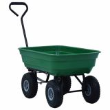 Carro de mano basculante para jardín 300 kg 75L Verde