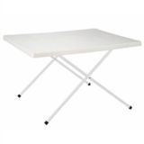 Mesa de camping plegable HI blanca ajustable 80x60x51 / 61 cm
