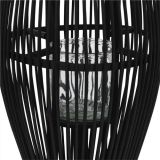 Portavelas para velas colgante Bambú Negro 95 cm