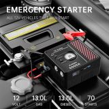JF.EGWO 6000Amp Car Jump Starter con compresor de aire, 12V Safe Lithium Auto Battery Booster, 150 PSI Air Pump – EU Plug