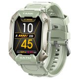 KOSPET TANK M1 Smartwatch 1.72 '' Pantalla SpO2 HR BP Monitor Fitness Tracker IP69 Reloj deportivo impermeable + Correa de camuflaje – Verde