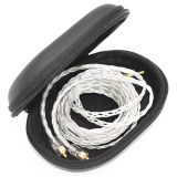 Bolsa protectora de estuche ovalado KZ para almacenamiento de auriculares portátil – Negro