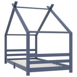 Estructura de cama para niños Madera de pino maciza gris 90×200 cm
