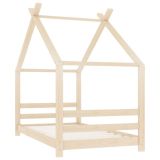 Estructura de cama para niños Madera maciza de pino 80×160 cm