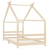 Estructura de cama para niños Madera maciza de pino 90×200 cm
