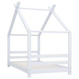 Estructura de cama para niños Madera de pino maciza blanca 80×160 cm