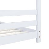Estructura de cama para niños Madera de pino maciza blanca 90×200 cm