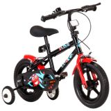 Bicicleta para niños 12 pulgadas Negra y Roja