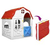 Casa de juegos plegable para niños con puertas y ventanas que funcionan