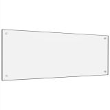 Placa para salpicaduras de cocina Blanco 100×40 cm Vidrio templado