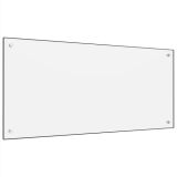Placa para salpicaduras de cocina Blanco 100×50 cm Vidrio templado