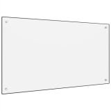 Placa para salpicaduras de cocina Blanco 100×60 cm Vidrio templado