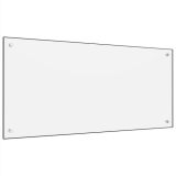 Placa para salpicaduras de cocina Blanco 120×60 cm Vidrio templado