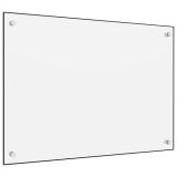 Placa para salpicaduras de cocina Blanco 70×50 cm Vidrio templado
