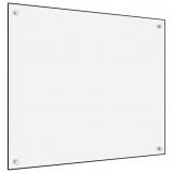 Placa para salpicaduras de cocina Blanco 70×60 cm Vidrio templado