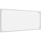 Placa para salpicaduras de cocina Blanco 90×40 cm Vidrio templado