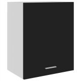 Mueble de cocina de aglomerado negro 50x31x60 cm