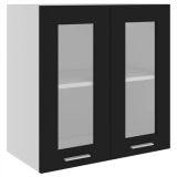 Mueble de cocina de aglomerado negro 60x31x60 cm