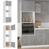 Mueble de cocina de aglomerado gris cemento 60x57x207 cm