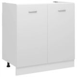 Mueble de cocina de aglomerado blanco 80x46x81,5 cm