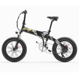 LANKELEISI X2000 PLUS Ciclomotor Bicicleta eléctrica Bicicleta plegable 10.4Ah 48V 500W 35km / h Velocidad máxima Carga máxima 150kg – Gris