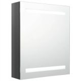 Mueble de baño con espejo LED Shinning Grey 50x14x60 cm