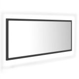 Espejo de baño LED gris 100×8,5×37 cm aglomerado