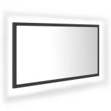 Espejo de baño LED gris 80×8,5×37 cm aglomerado
