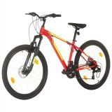 Bicicleta de Montaña 21 Velocidades 27,5 pulgadas Rueda 38 cm Rojo