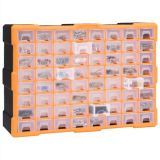 Organizador de varios cajones con 64 cajones 52x16x37,5 cm