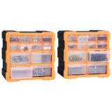 Organizadores de varios cajones con 12 cajones 2 pzs 26,5x16x26 cm