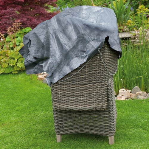 Nature Funda para muebles de jardín para dos sillas apiladas 140x75x70 cm