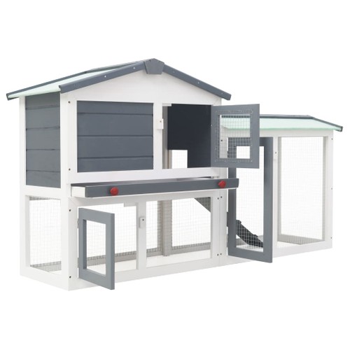 Outdoor-Large-Rabbit-Hutch-Grey-and-White-145x45x85-cm-Wood-432348-1._w500_