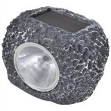 Foco LED con energía solar para exteriores, forma de piedra, 12 piezas