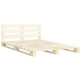 Estructura de cama palet madera maciza de pino 200×200 cm