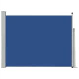 Toldo lateral retráctil para patio 170×500 cm azul
