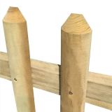 Valla de estacas de madera de pino impregnada 170×120 cm 5 / 7cm