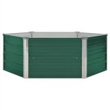 Cama de jardín elevada 129x129x46 cm Acero galvanizado Verde