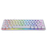 Razer Huntsman Mini 60% Teclado para juegos Iluminación RGB Teclas PBT Memoria integrada Interruptores ópticos Clicky-Mercury White