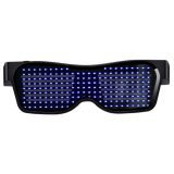 Gafas Bluetooth Emisoras de Luz LED Recargable Marco Negro Azul